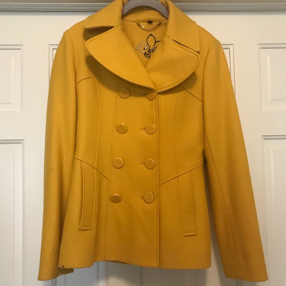 Guess Yellow Pea coat